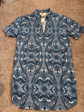 Sheridan French Dress NWT- blue paisley design, Small, Purchased from Monkee’s